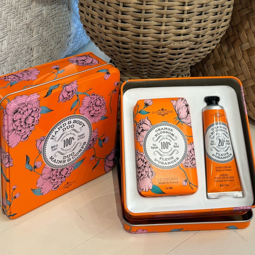La Chatelaine Vibrant Orange Hand Care Duo